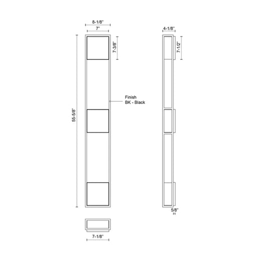 Kuzco EW72355 Vail 55" Tall LED Outdoor Wall Sconce