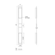 Kuzco EW72560 Aspen 60" Tall LED Outdoor Wall Sconce