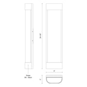 Kuzco EW75724 Moondew 24" Tall LED Outdoor Wall Sconce