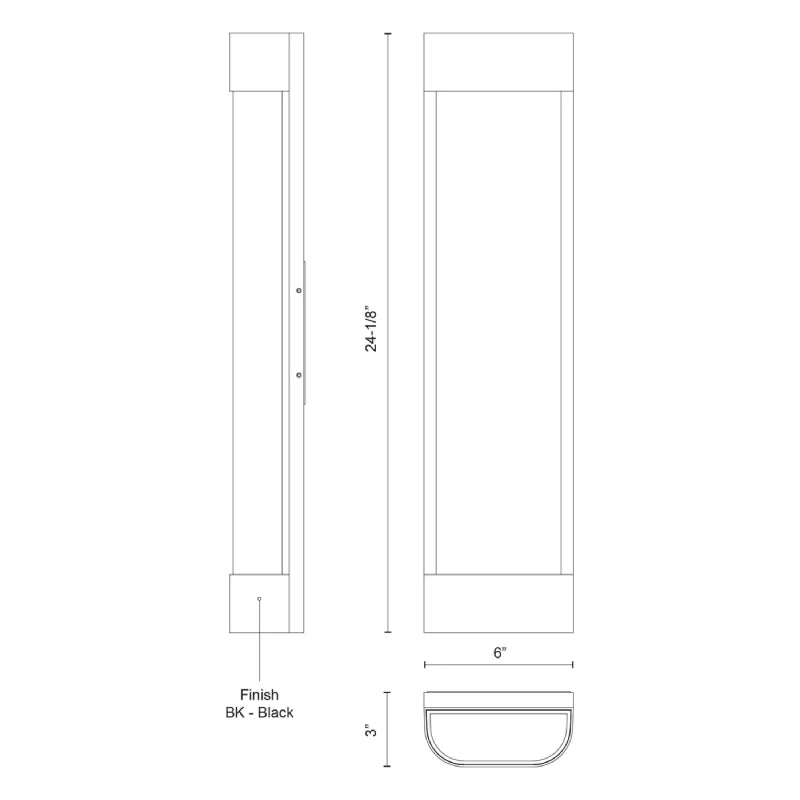 Kuzco EW75724 Moondew 24" Tall LED Outdoor Wall Sconce