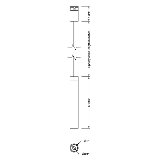 Bruck EXT-SKY-P 1" Skyline System Outdoor Pendant