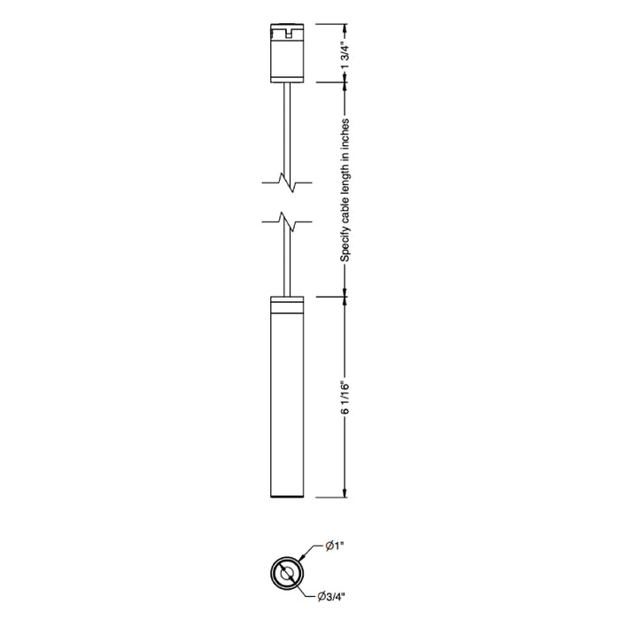 Bruck EXT-SKY-P 1" Skyline System Outdoor Pendant