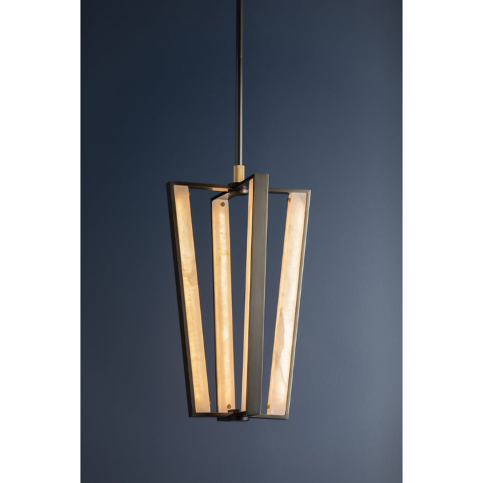 Hudson Valley 4054 Edgemere 4-lt 16" LED Pendant - Aged Brass/Distressed Bronze
