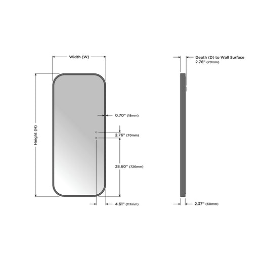 Electric Mirror Eminence 26" x 60" LED Lighted Wardrobe Mirror