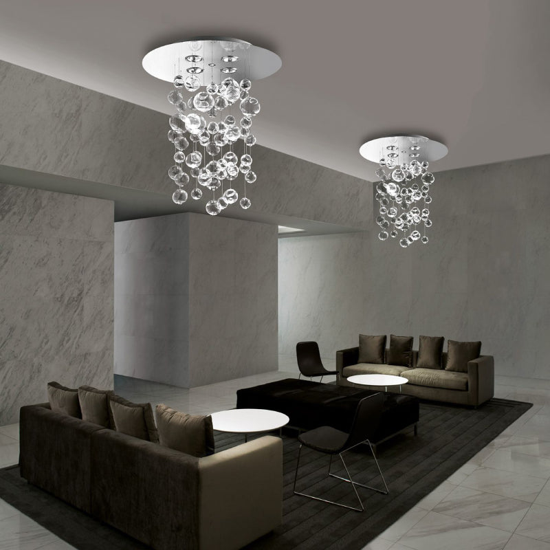 Leucos Ether S90 4-lt 39" Chandelier