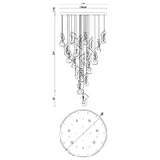 Eurofase 49238 Norah 33-lt 39" LED Grand Chandelier
