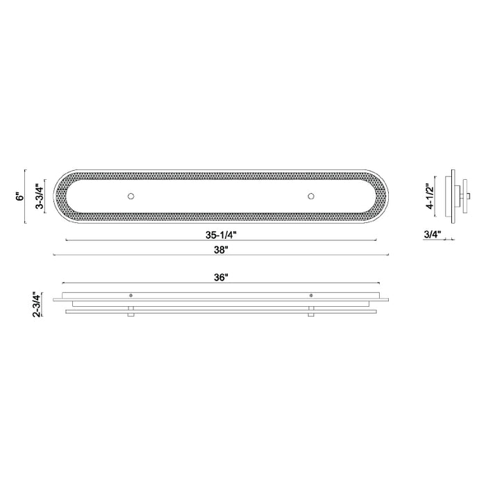 Eurofase 49445 Tramore 1-lt 38" Tall LED Wall Sconce