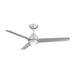 WAC F-001L Mocha 54" Smart Ceiling Fan with LED Light Kit - Brushed Aluminum