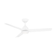 WAC F-001L Mocha 54" Smart Ceiling Fan with LED Light Kit - Matte White