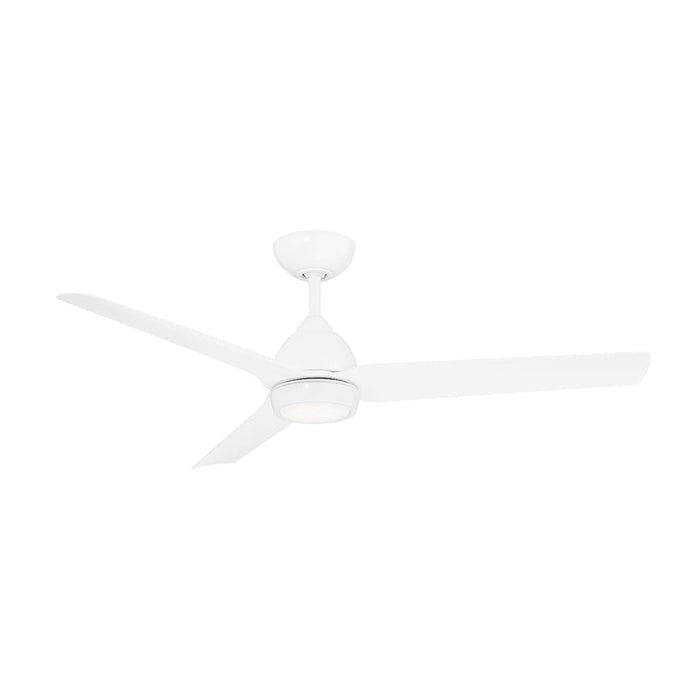 WAC F-001L Mocha 54" Smart Ceiling Fan with LED Light Kit - Matte White