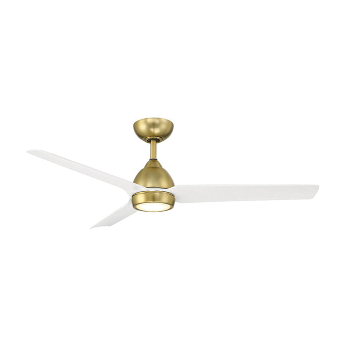 WAC F-001L Mocha 54" Smart Ceiling Fan with LED Light Kit - Soft Brass