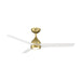 WAC F-001L Mocha 54" Smart Ceiling Fan with LED Light Kit - Soft Brass