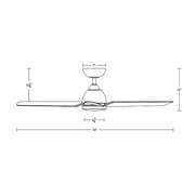 WAC F-001 Mocha 54" Smart Ceiling Fan