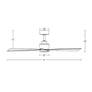 WAC F-003 Clean 52" Smart Ceiling Fan