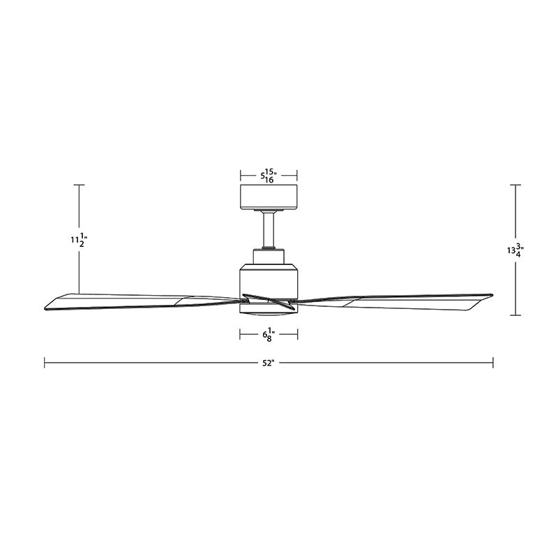 WAC F-003 Clean 52" Smart Ceiling Fan
