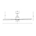 WAC F-003L Clean 52" Smart Ceiling Fan with LED Light Kit
