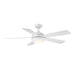 WAC F-005L Odyssey 52" Smart Ceiling Fan with LED Light Kit - Matte White
