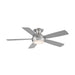 WAC F-035L Odyssey Flush 52" Smart Ceiling Fan with LED Light Kit - Brushed Nickel
