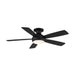 WAC F-035L Odyssey Flush 52" Smart Ceiling Fan with LED Light Kit - Matte Black