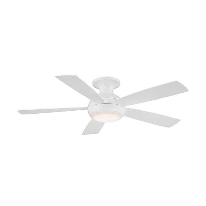 WAC F-035L Odyssey Flush 52" Smart Ceiling Fan with LED Light Kit - Matte White