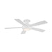 WAC F-035L Odyssey Flush 52" Smart Ceiling Fan with LED Light Kit - Matte White