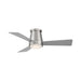 WAC F-036L Hug 44" Flush Mount Smart Ceiling Fan with LED Light Kit - Brushed nickel