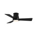 WAC F-036L Hug 44" Flush Mount Smart Ceiling Fan with LED Light Kit - Matte Black