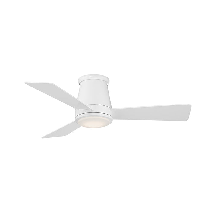 WAC F-036L Hug 44" Flush Mount Smart Ceiling Fan with LED Light Kit -Matte White