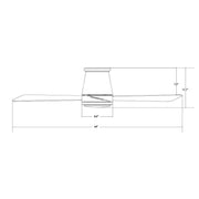 WAC F-036L Hug 44" Flush Mount Smart Ceiling Fan with LED Light Kit