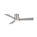 WAC F-037L Hug 52" Flush Mount Smart Ceiling Fan with LED Light Kit - Brushed Nickel