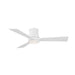 WAC F-037L Hug 52" Flush Mount Smart Ceiling Fan with LED Light Kit - Matte White