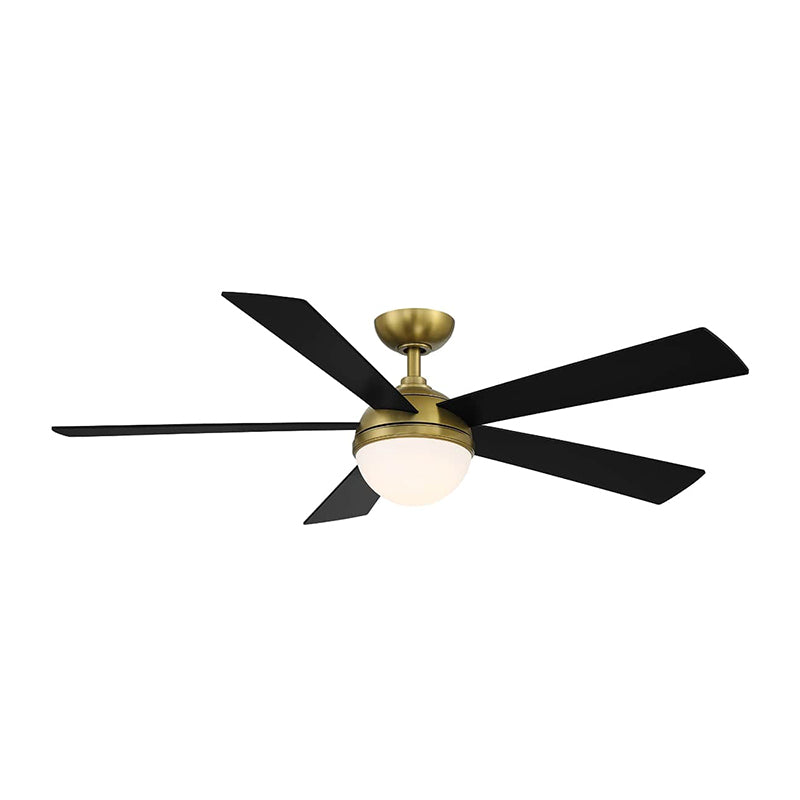 WAC F-053L Eclipse 54" Smart Ceiling Fan with LED Light Kit - Soft Brass/Matte Black