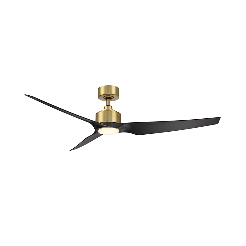 WAC F-056L Stella 60" Smart Ceiling Fan with LED Light Kit - Soft Brass