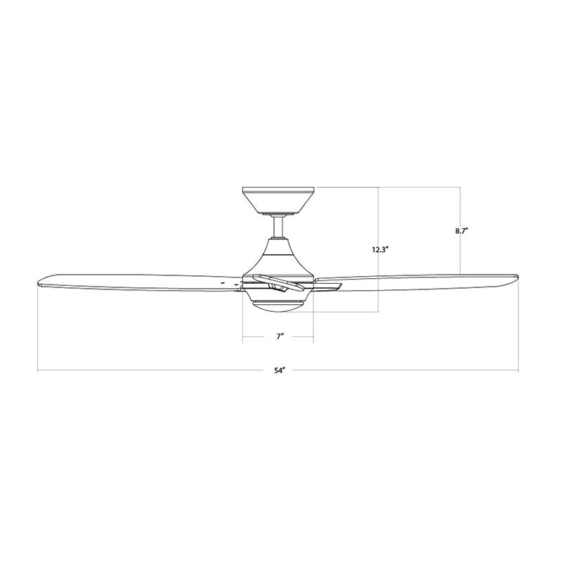 WAC F-060L Blitzen 54" Smart Ceiling Fan with LED Light Kit