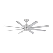 WAC F-064 Mocha XL 66" Smart Ceiling Fan - Brushed Aluminum