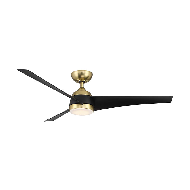 WAC F-070L Sonoma 56" Smart Ceiling Fan with LED Light Kit - Soft Brass