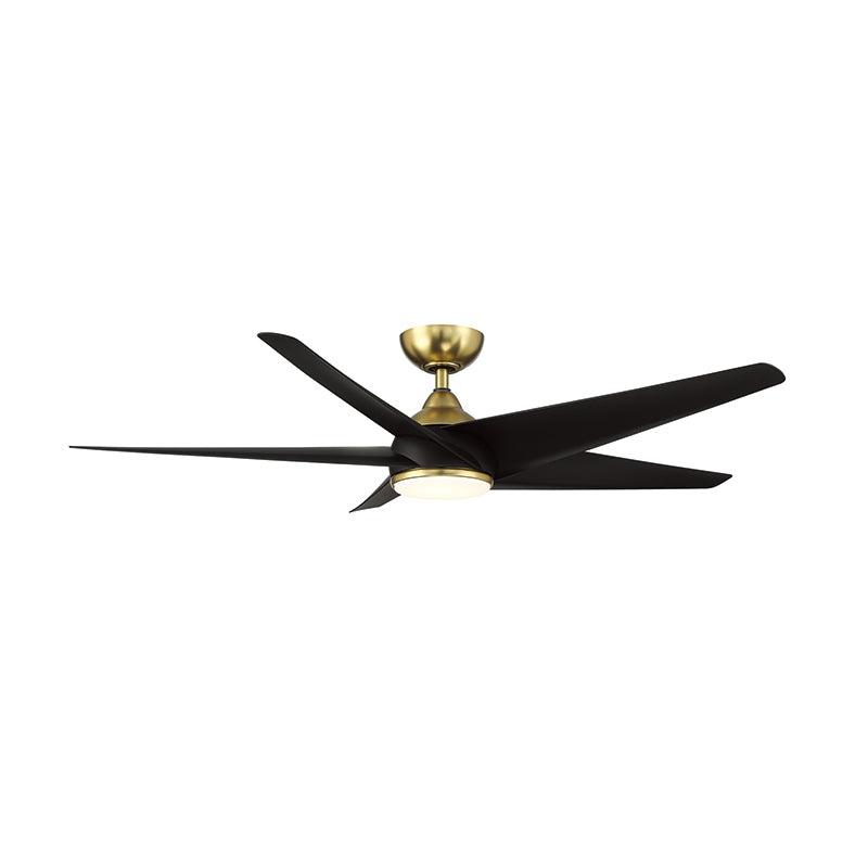 WAC F-071L Viper 60" Smart Ceiling Fan with LED Light Kit - Soft Brass