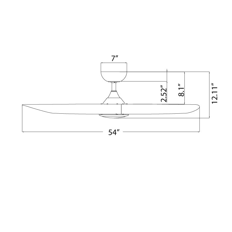 WAC F-074L Swirl 54" Smart Ceiling Fan with LED Light Kit