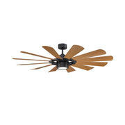 WAC F-080L Windmill 65" Smart Ceiling Fan with LED Light Kit. -Matte Black