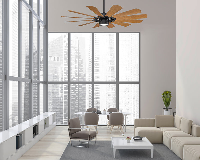 WAC F-080L Windmill 65" Smart Ceiling Fan with LED Light Kit