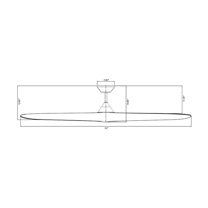 WAC F-089 Malibu 70" Smart Ceiling Fan