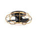 WAC F-096L Aella 22" Flush Mount Ceiling Fan with LED Light Kit - Aged Brass