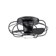 WAC F-096L Aella 22" Flush Mount Ceiling Fan with LED Light Kit - Matte Black