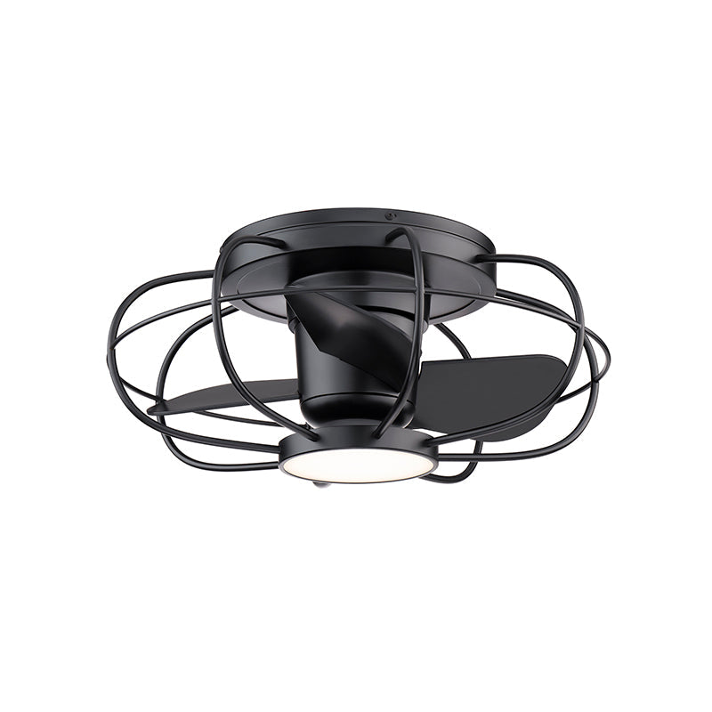 WAC F-096L Aella 22" Flush Mount Ceiling Fan with LED Light Kit - Matte Black