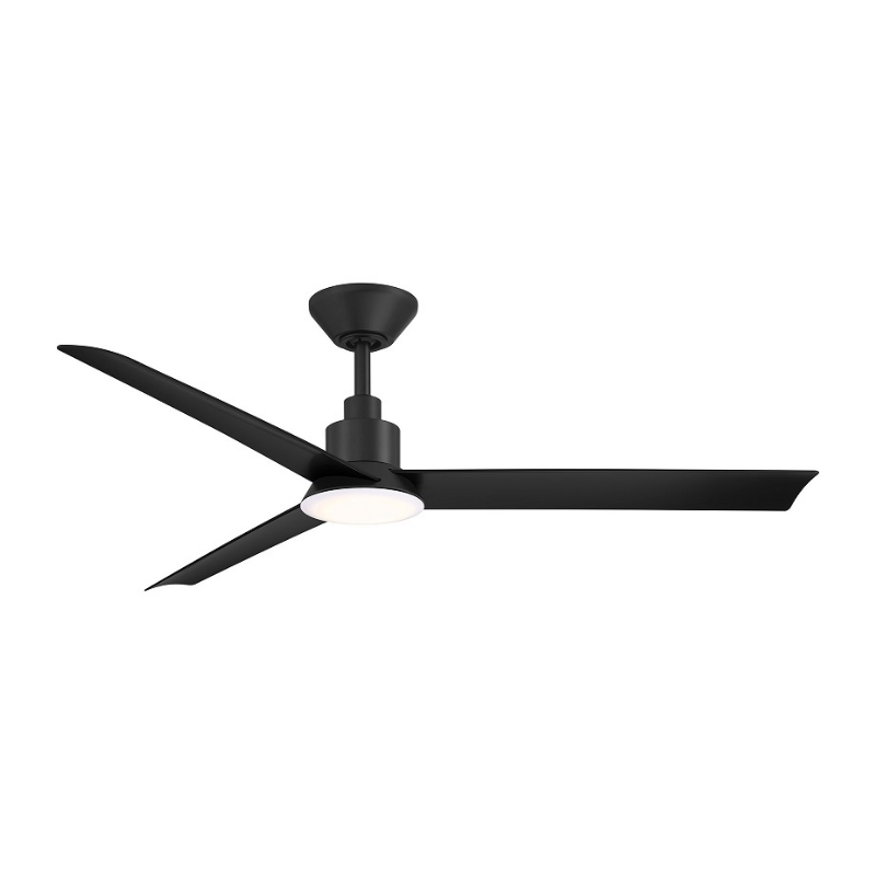 WAC F-103L Flair 56" Outdoor Smart Ceiling Fan with LED Light Kit, 4CCT Selectable - Matte Black