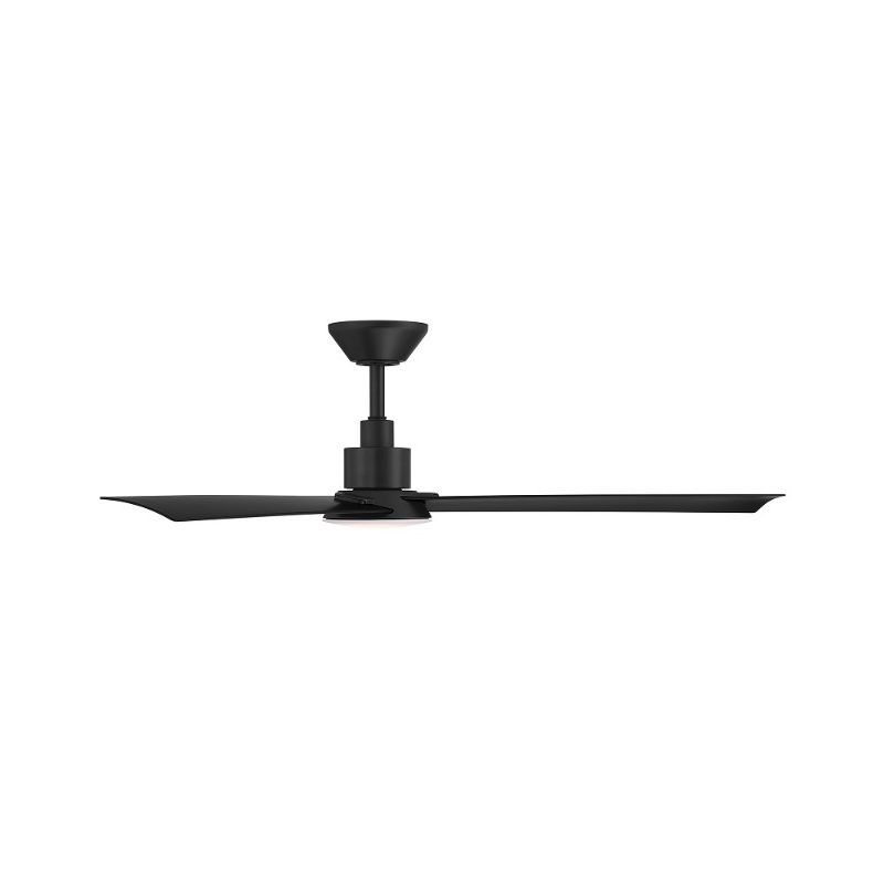 WAC F-103L Flair 56" Outdoor Smart Ceiling Fan with LED Light Kit, 4CCT Selectable - Matte Black
