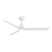 WAC F-103L Flair 56" Outdoor Smart Ceiling Fan with LED Light Kit, 4CCT Selectable - Matte White