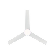 WAC F-103L Flair 56" Outdoor Smart Ceiling Fan with LED Light Kit, 4CCT Selectable - Matte White