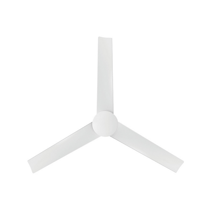 WAC F-103L Flair 56" Outdoor Smart Ceiling Fan with LED Light Kit, 4CCT Selectable - Matte White