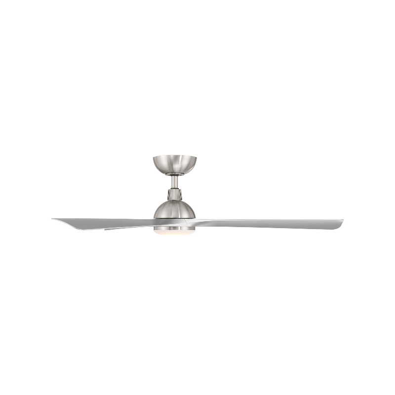 WAC F-104L Gage 52" Outdoor Smart Ceiling Fan with LED Light Kit, 4CCT Selectable - Brushed Nickel